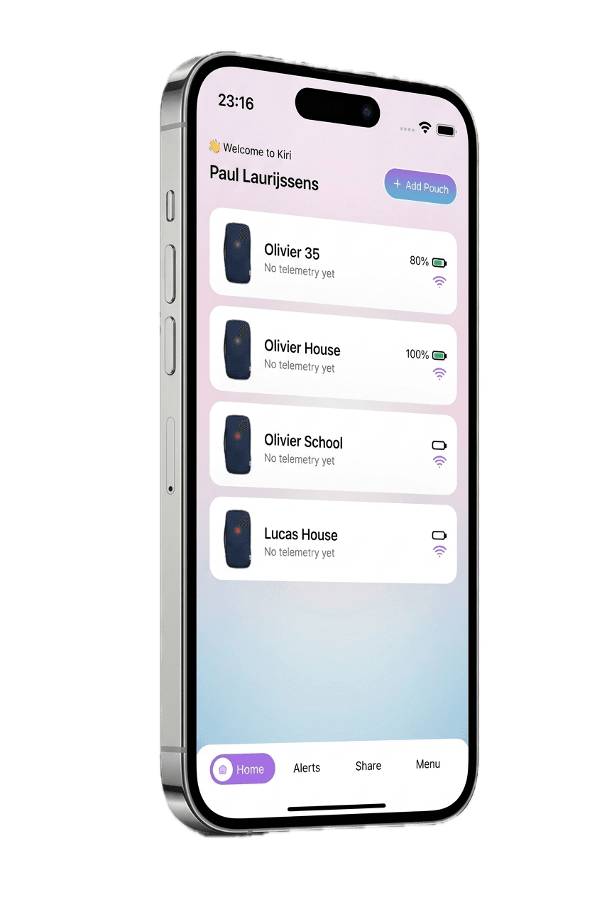 Kiri app on a smartphone